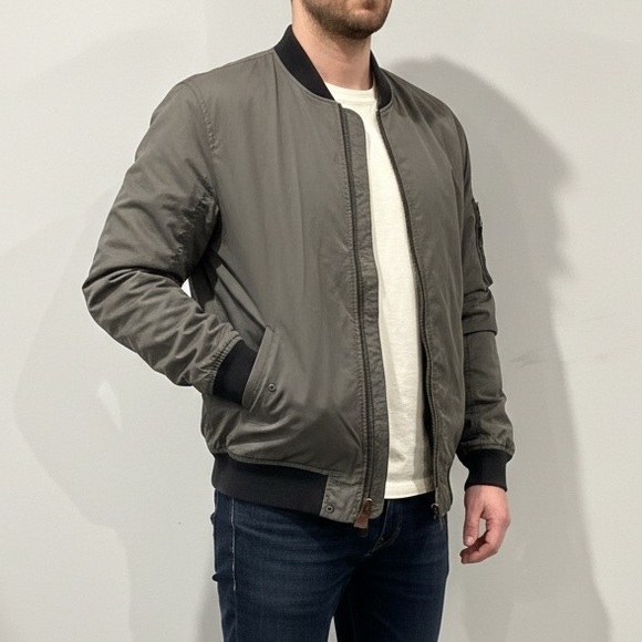 Wallace & Barnes Other - Wallace and Barnes Gray Bomber Jacket
